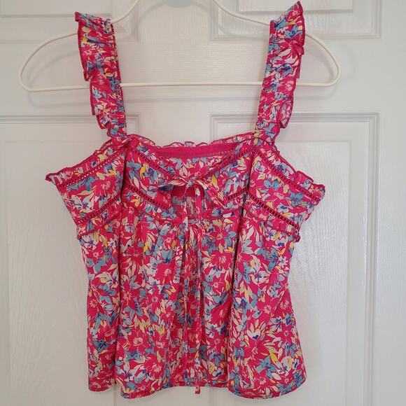 BOG Collective Hot Pink Floral Tank Size M - Picture 3 of 8